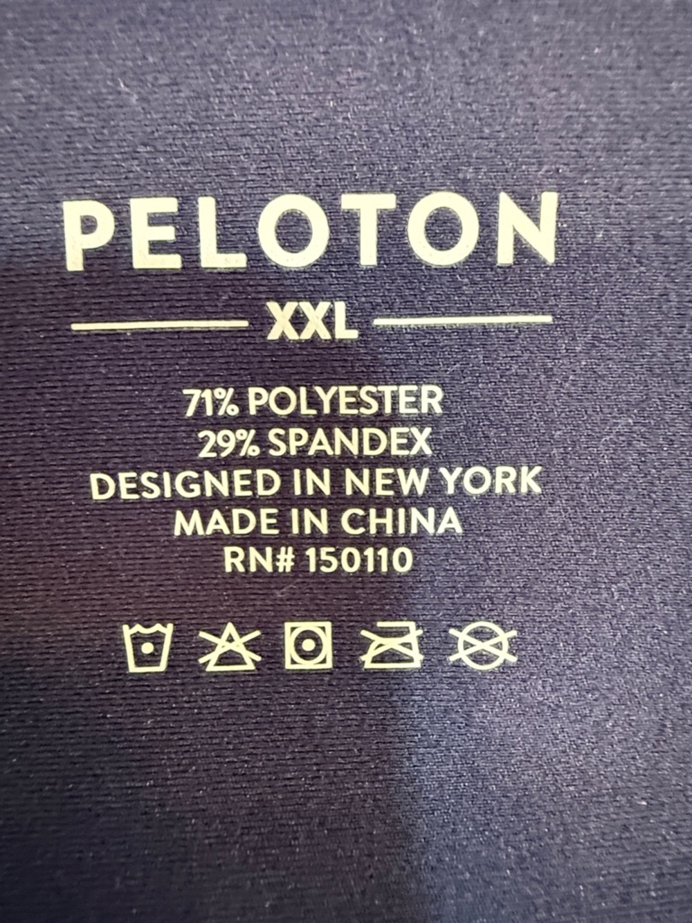 PELOTON Navy Blue Cadent High-Rise Ankle Crop Leggings Bike Cycle XXL ~ Like New - Picture 3 of 13